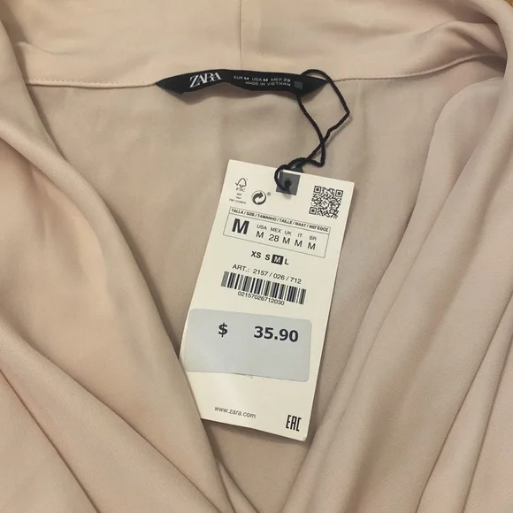 Tan cowl neck blouse - Picture 2 of 3